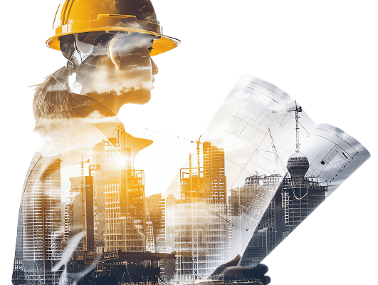 Ingénieur tenant un plan